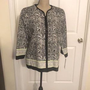 NWT Alfred Dunner Multicolored Jacket/Blazer Size 12